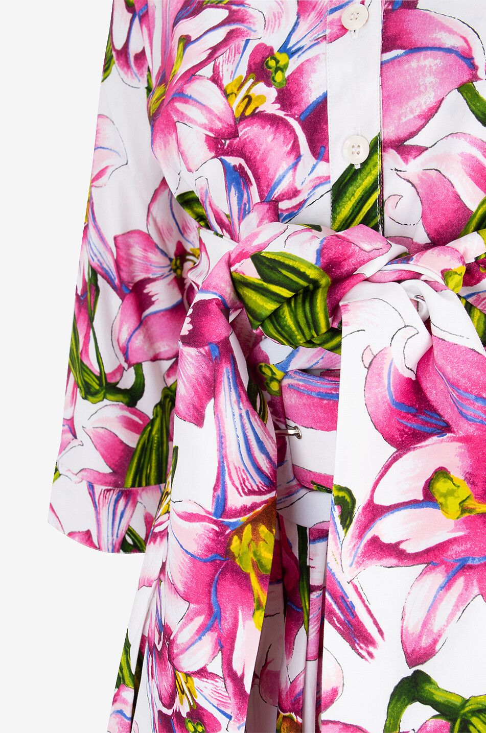 SAMANTHA SUNG Audrey lily printed cotton midi dress Women PINK 3