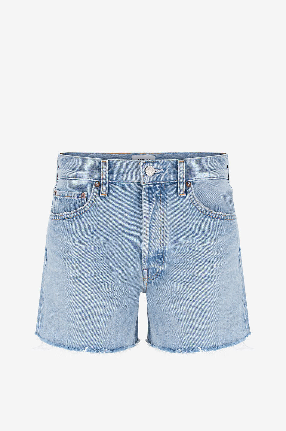 AGOLDE Short effiloché en denim Parker Femme BLEU CLAIR 1