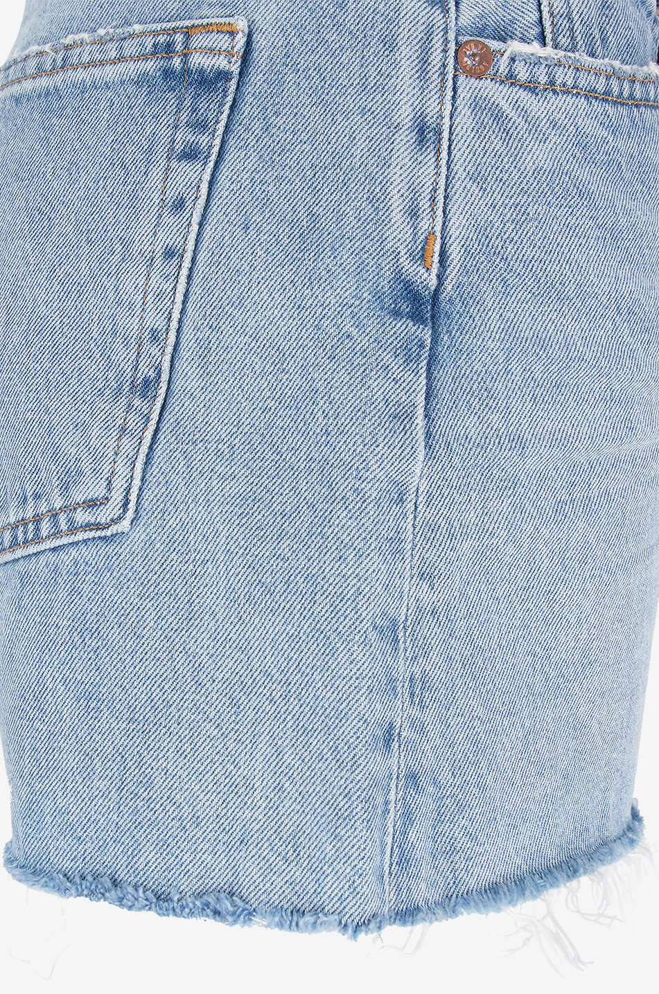 AGOLDE Short effiloché en denim Parker Femme BLEU CLAIR 7