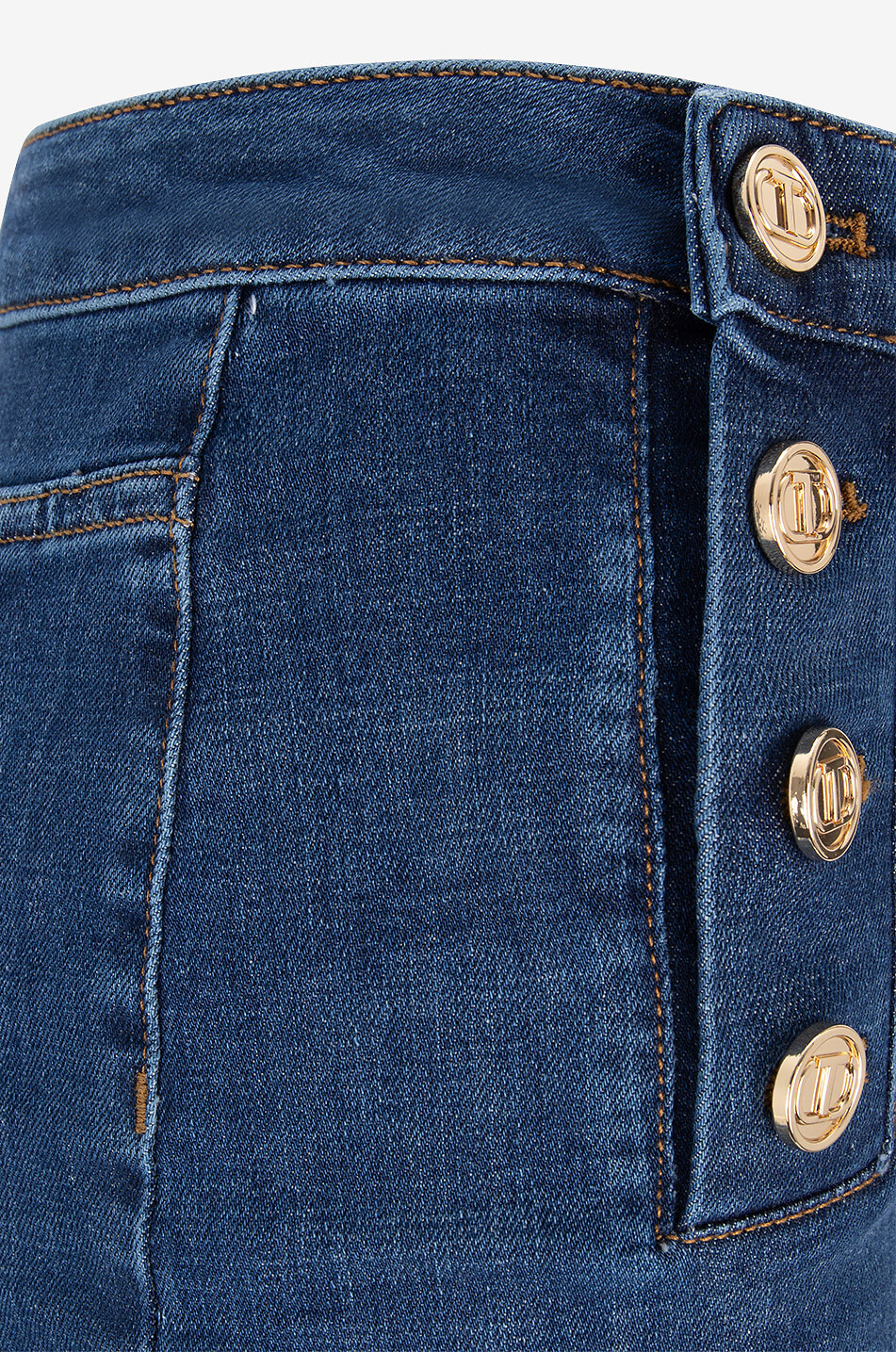 TWINSET Jean  évasé esprit pantalon à pont Femme BLEU 3