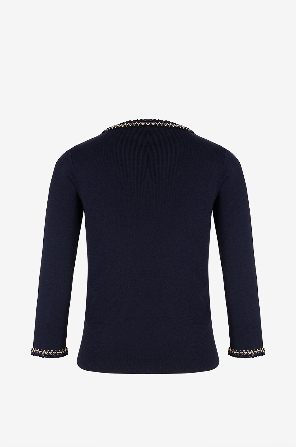 LUISA SPAGNOLI Schlauchpullover mit Stickereien Copiatura Damen BLAU 2