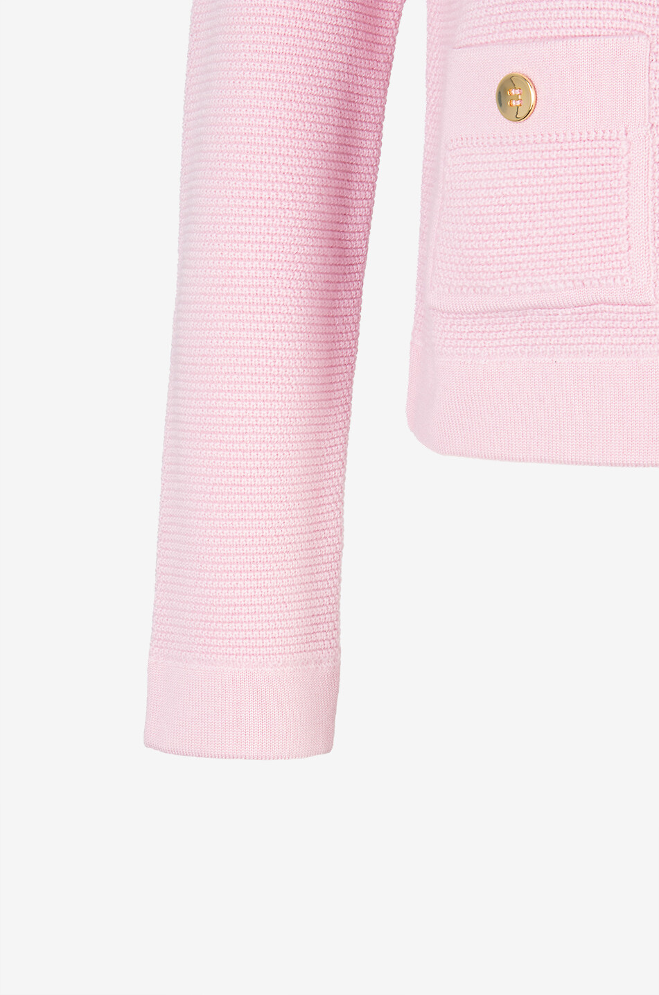 LUISA SPAGNOLI Kurzer geknöpfter Cardigan mit Rosenbroschen Mandelli Damen ROSA 3