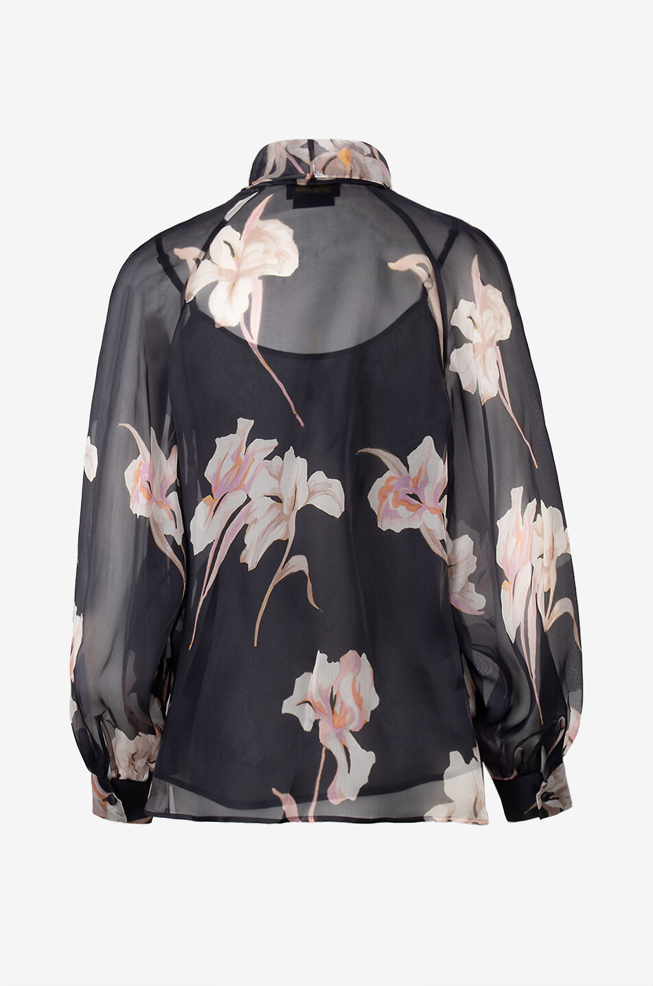 LUISA SPAGNOLI Boboli floral organza blouse with necktie Women MULTI COLOURED 2