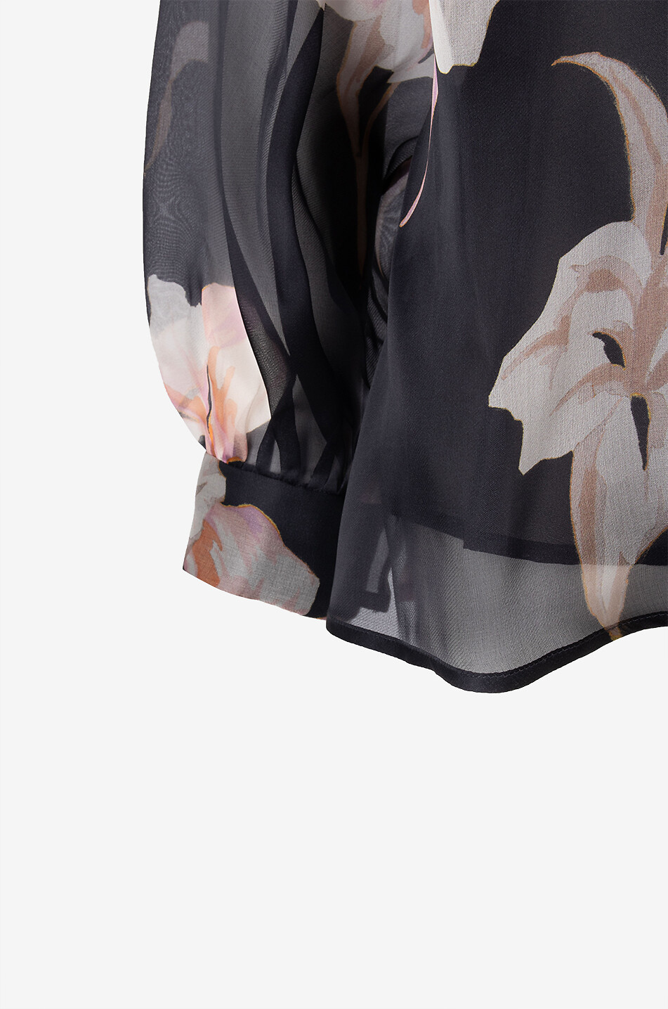 LUISA SPAGNOLI Boboli floral organza blouse with necktie Women MULTI COLOURED 3