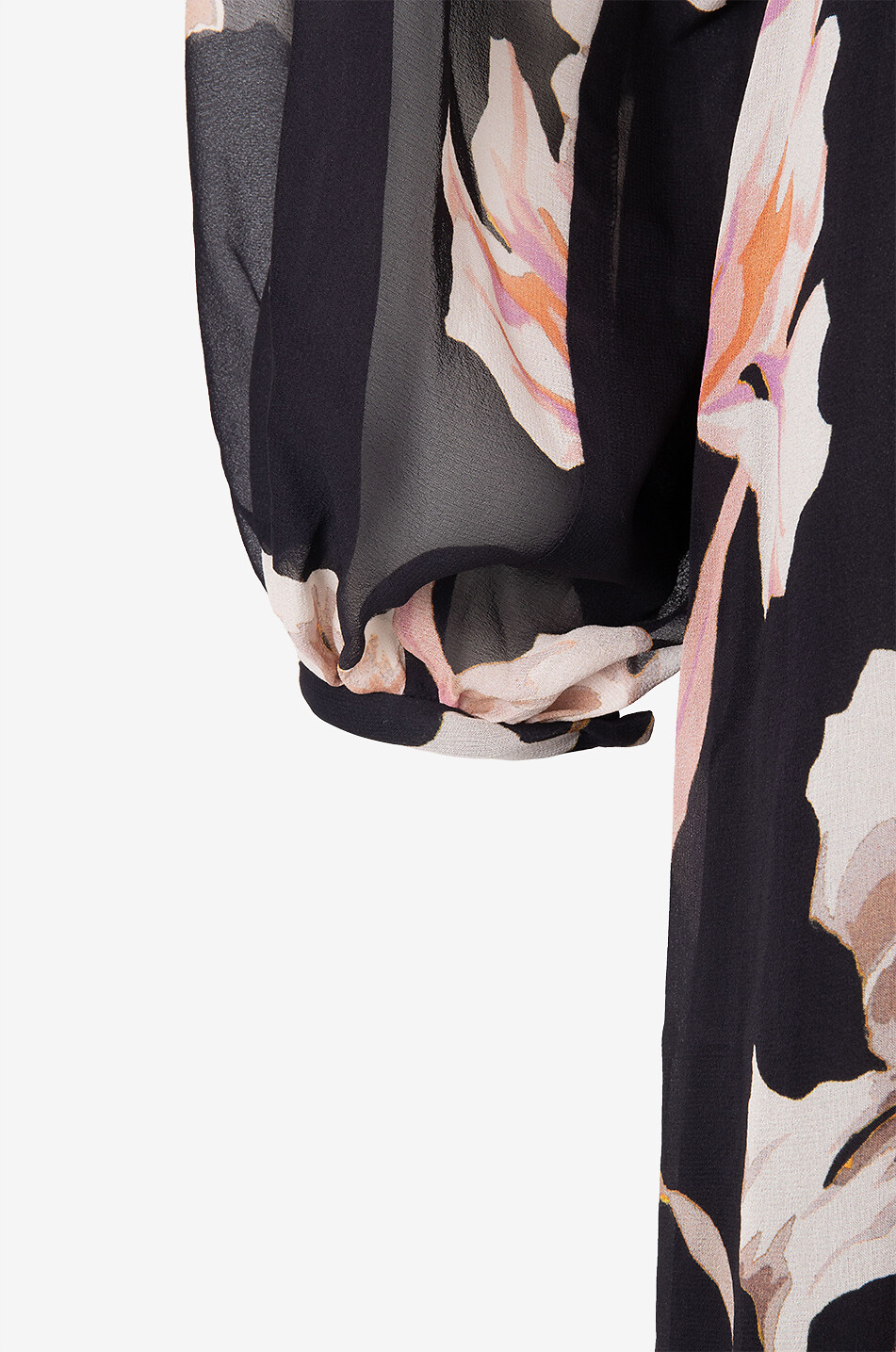 LUISA SPAGNOLI Palmeto long silk chiffon empire dress Women MULTI COLOURED 3