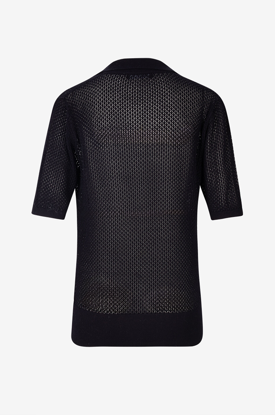 FABIANA FILIPPI Filo Diamante net knit polo shirt Women DARK BLUE 2