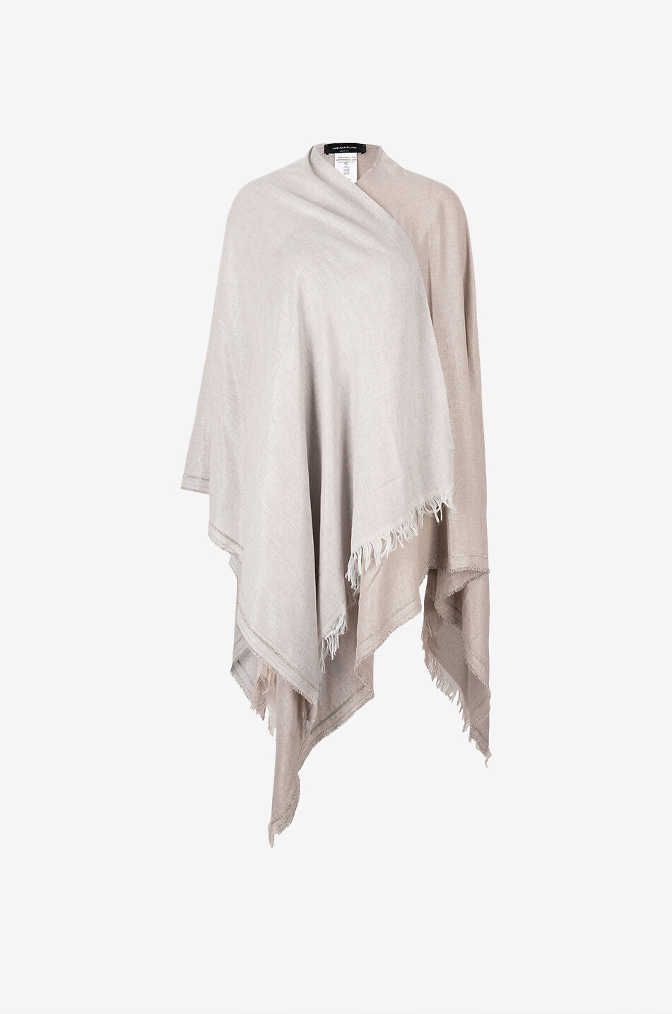 FABIANA FILIPPI Glittering viscose cape Women BEIGE 1