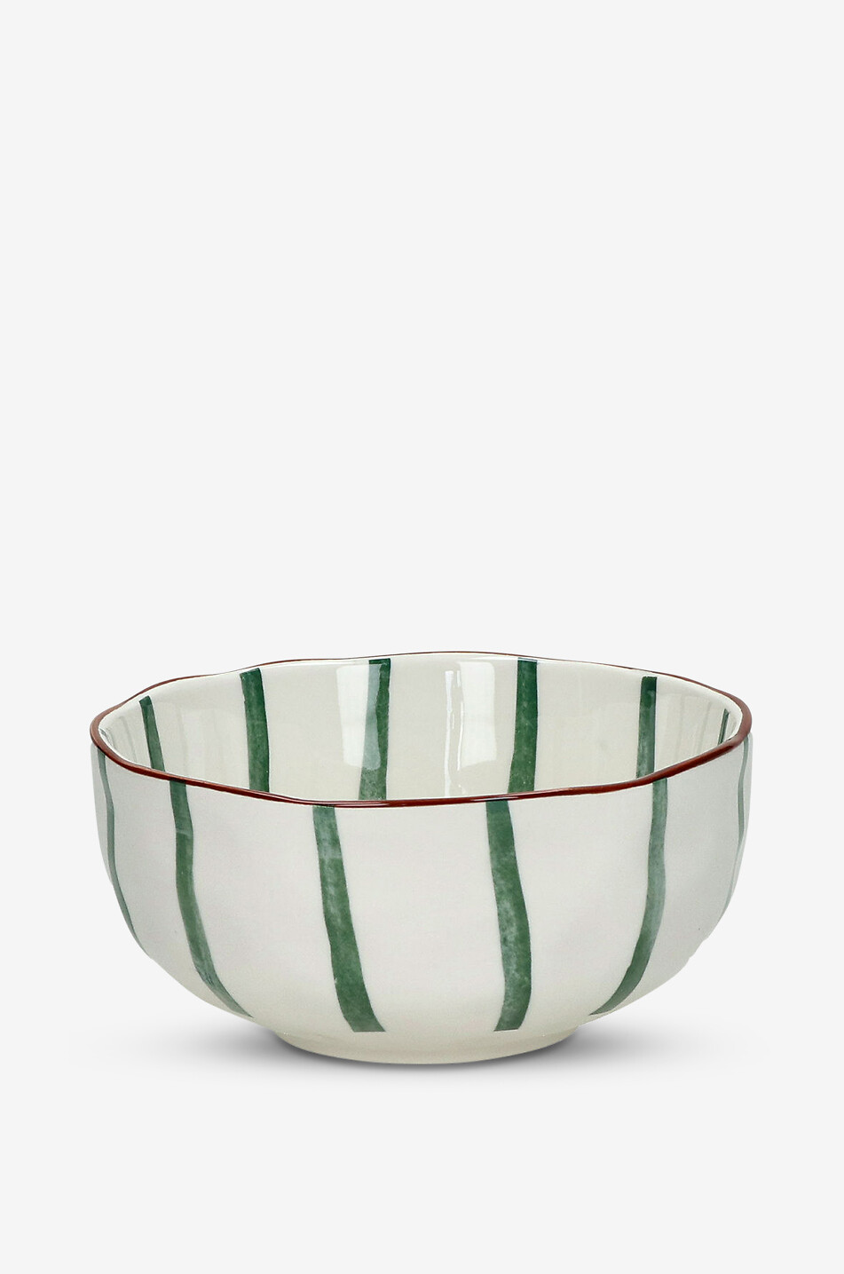 POMAX Mykonos striped porcelain soup bowl Home MULTI COLOURED 1