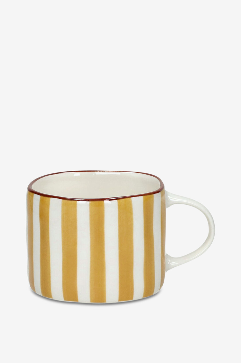Mug rayé en porcelaine Mykonos Yellow