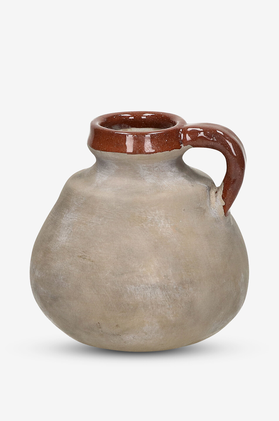 POMAX Earth terracotta vase with handle - H14 Home BROWN 1