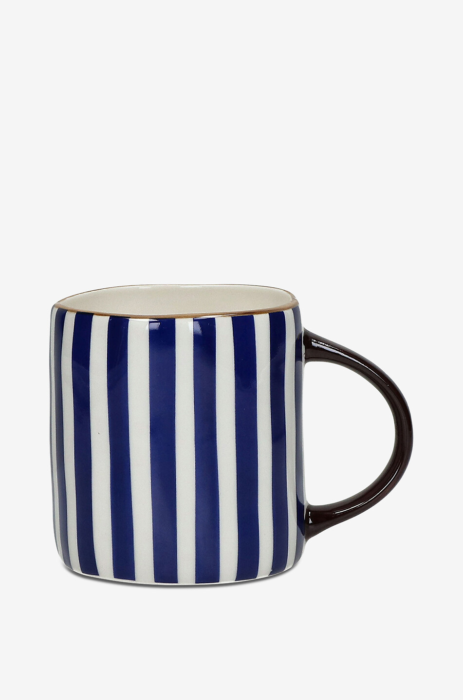 POMAX Mug rayé en porcelaine Anafi Bleu Maison MULTICOLORE 1