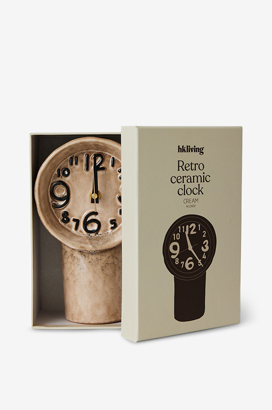 HKLIVING Uhr aus Keramik Retro Cream Haus BEIGE 7