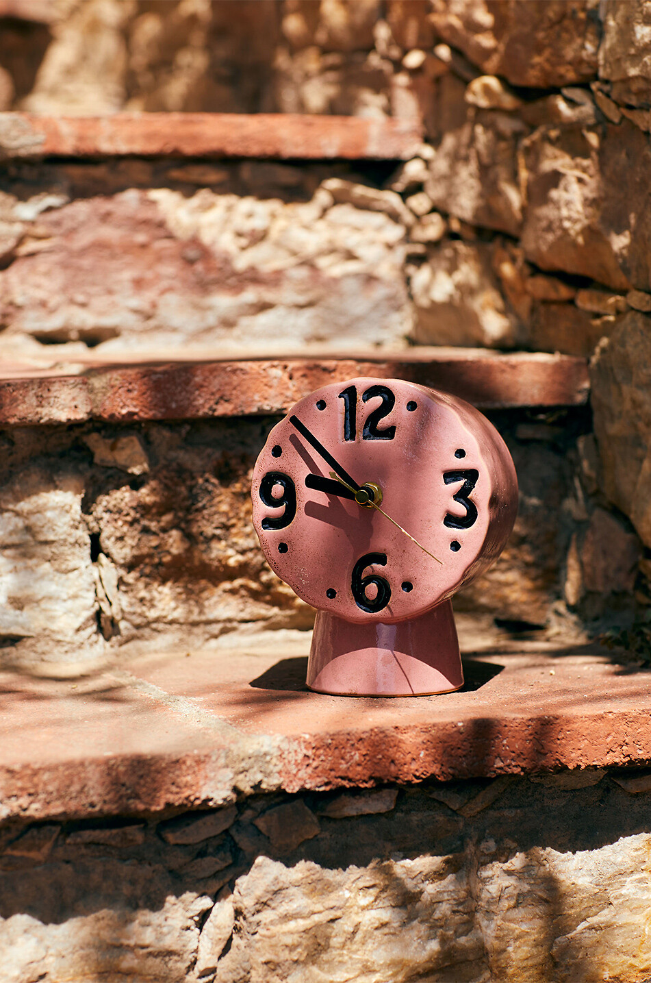 HKLIVING Uhr aus Keramik Retro Pink Haus ROSA 3