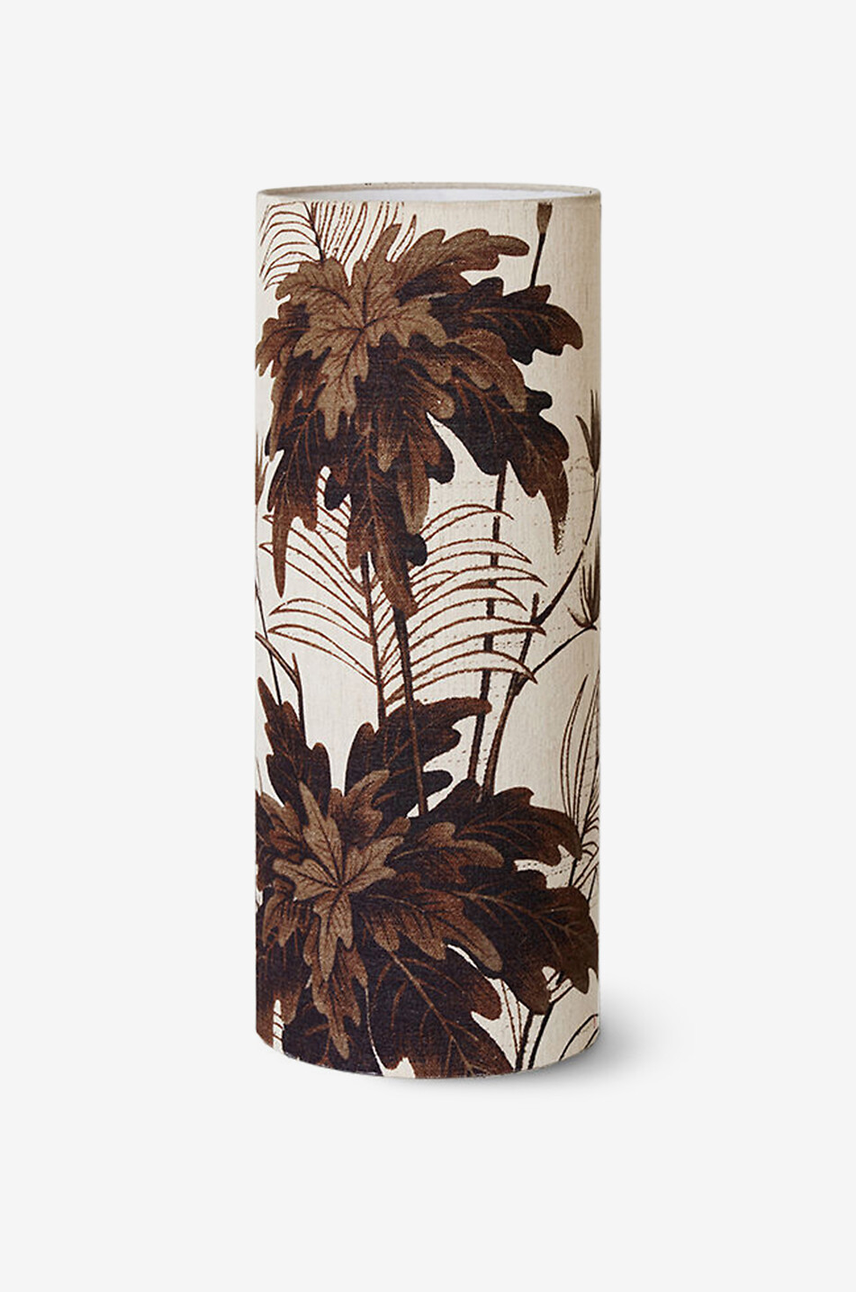 HKLIVING Zylindrischer Leinen-Lampenschirm Floral Haus BRAUN 1