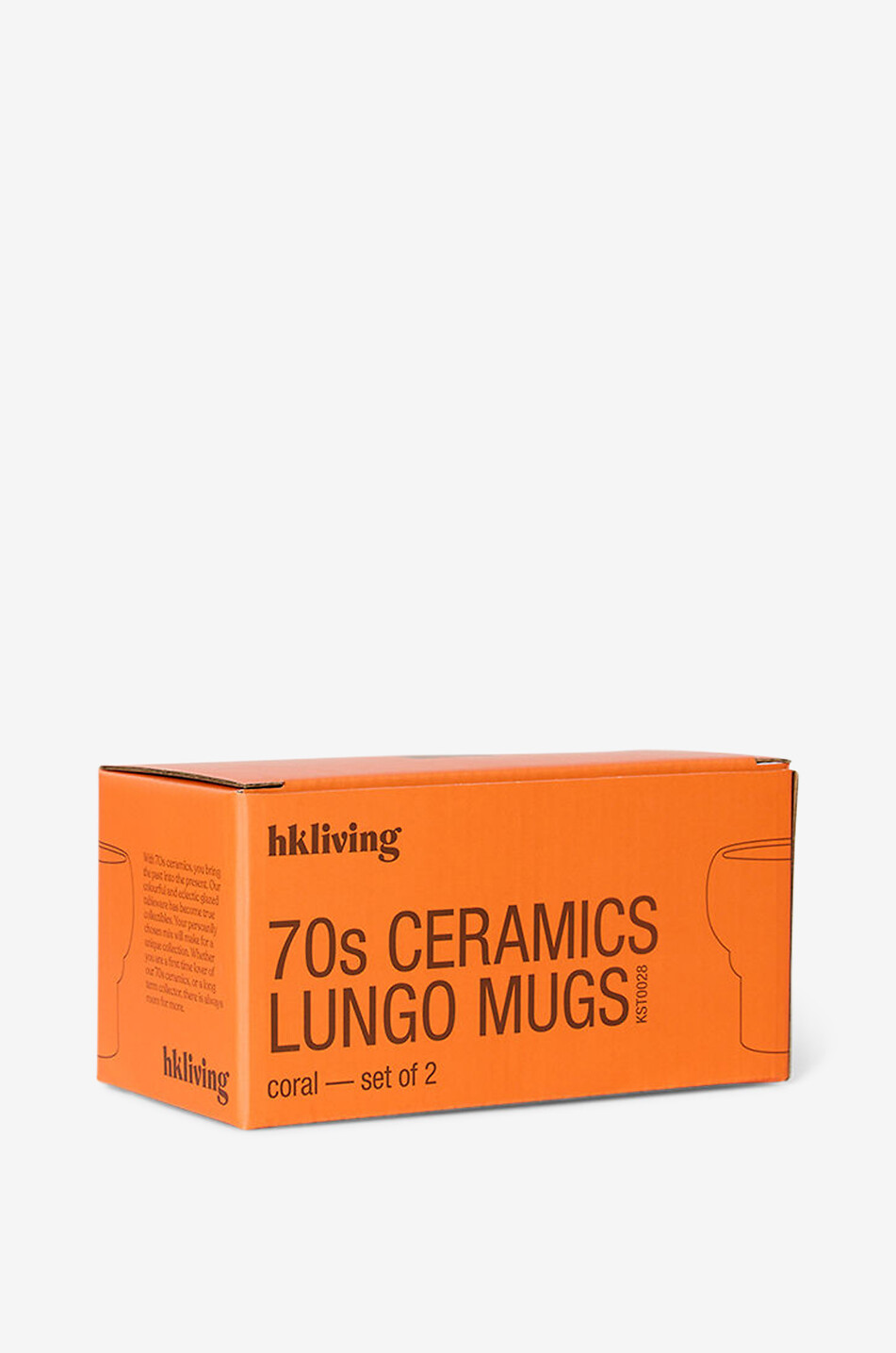 HKLIVING Lot de 2 tasses à café lungo en céramique 70s Maison MULTICOLORE 8