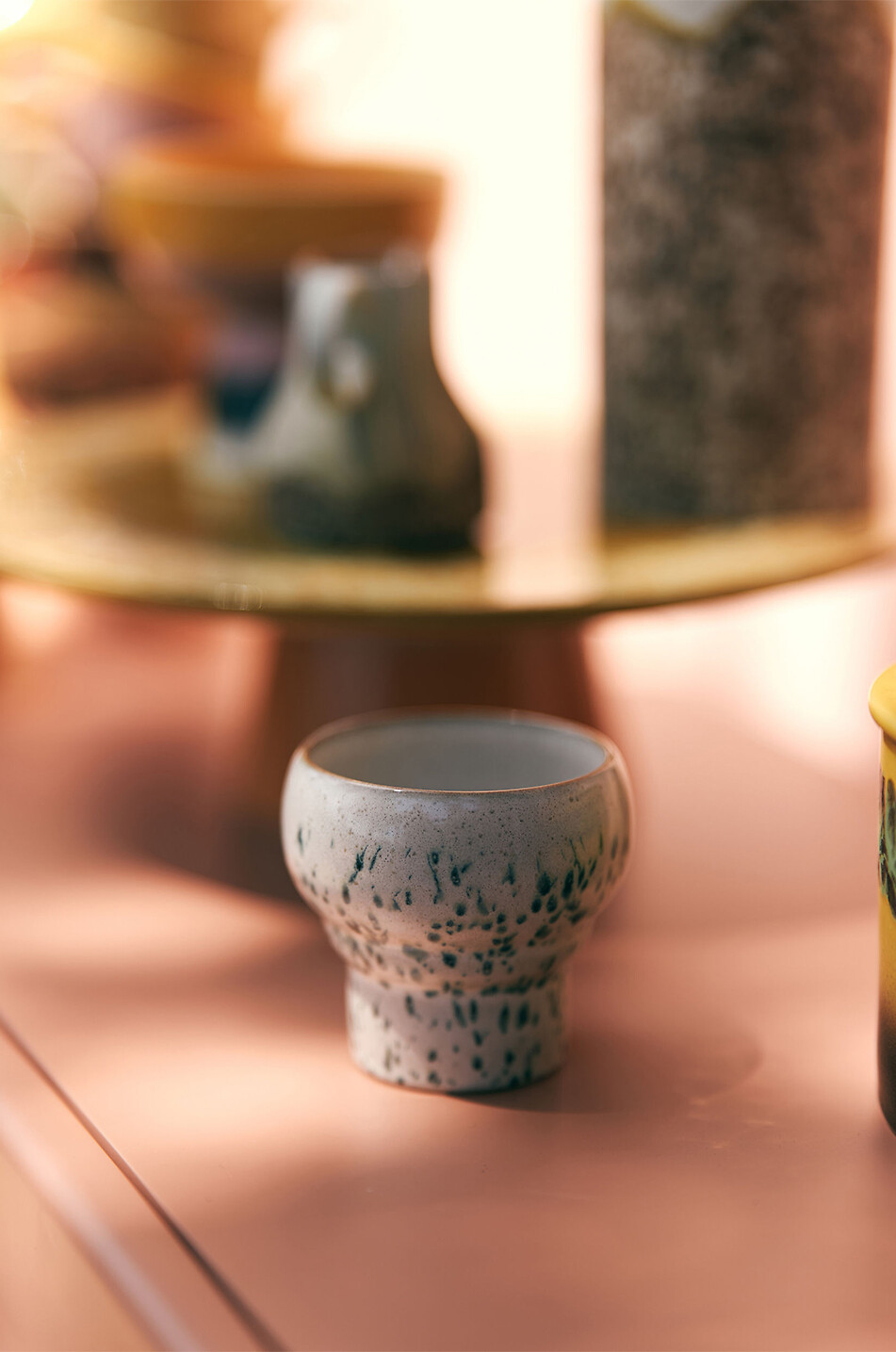 HKLIVING Lot de 2 tasses à café lungo en céramique 70s Maison MULTICOLORE 4