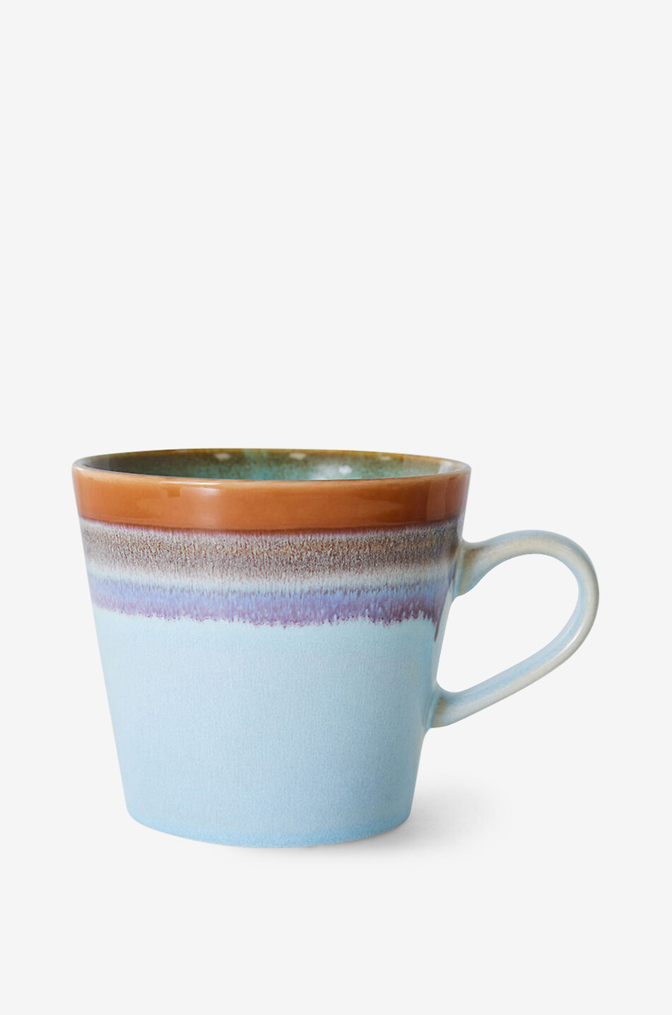 HKLIVING Cappuccino-Mug aus Keramik 70s Haus HELLBLAU 1