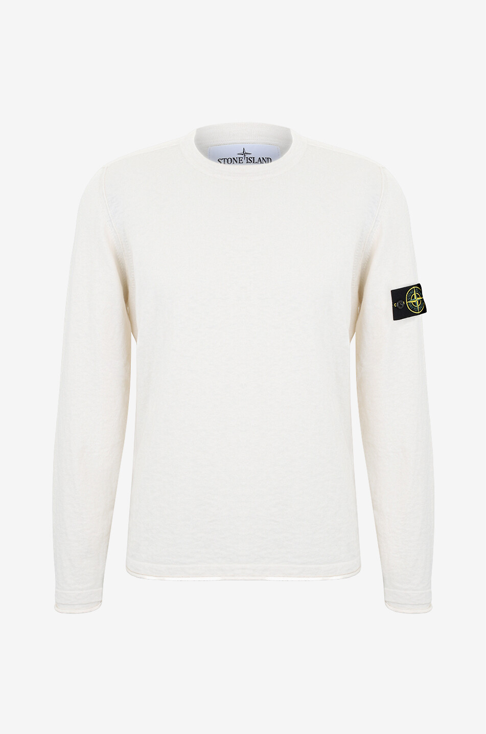 STONE ISLAND Pull à col rond en coton 5100052 Homme Beige clair 1