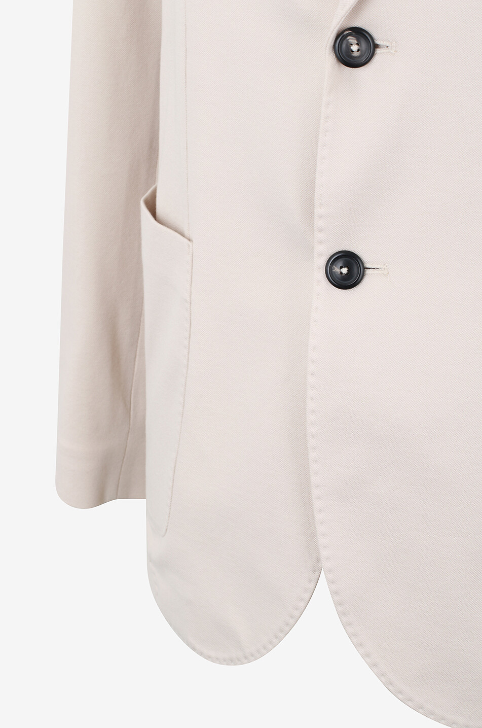 CIRCOLO 1901 Einreihiger Baumwollpiqué-Blazer Herren CREMEFARBEN 3