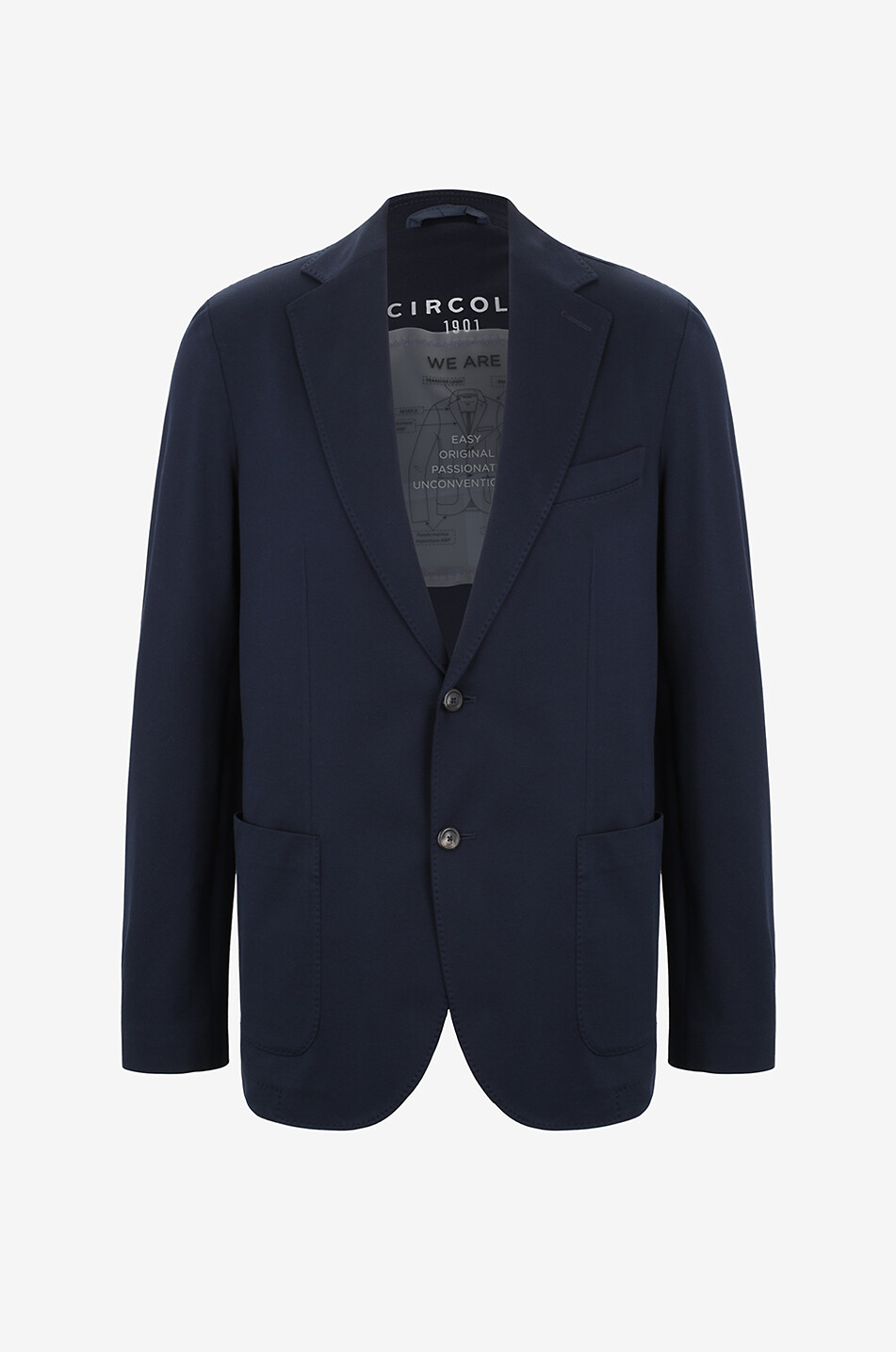 Single-breasted cotton piqué blazer