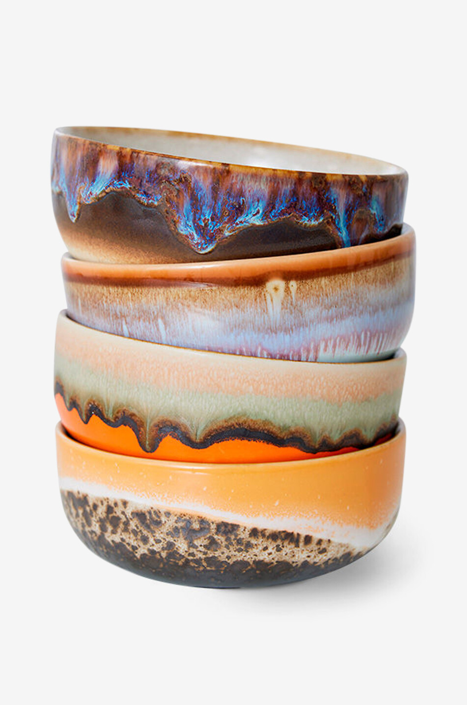 70s ceramics set of 4 tapas bowls