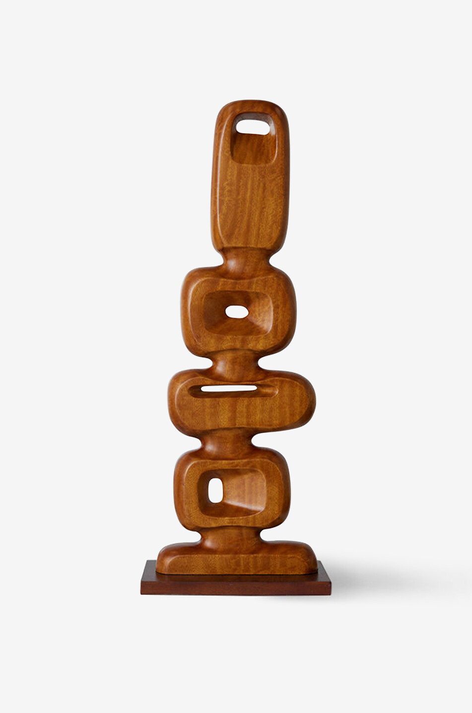 HKLIVING Holzskulptur Haus BRAUN 1