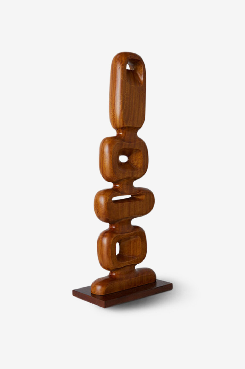 HKLIVING Holzskulptur Haus BRAUN 2