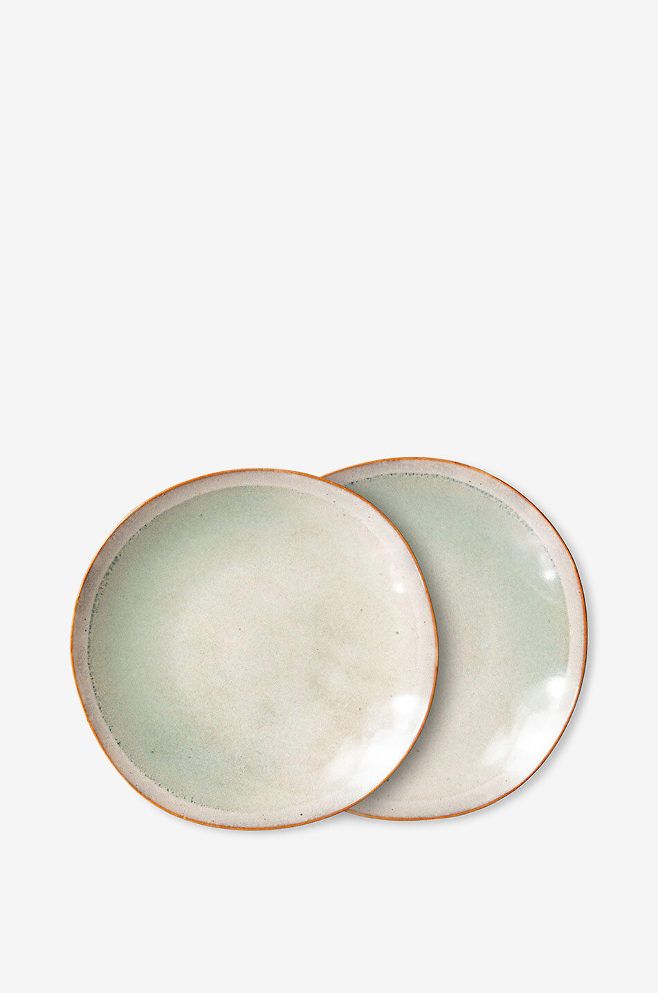 HKLIVING 2er-Set Dessertteller 70s Mist Haus WEISS 1
