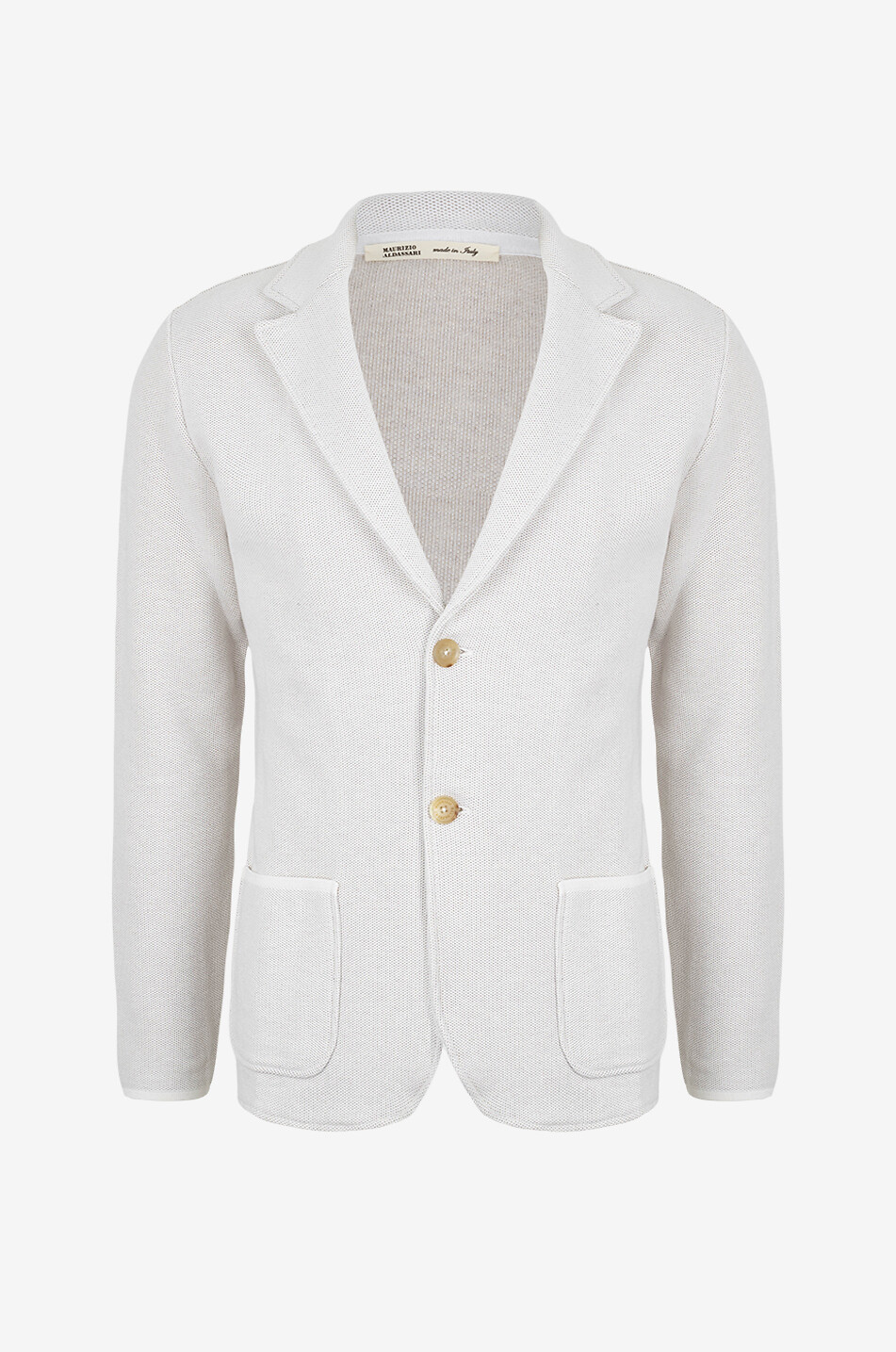 Blazer en maille de coton et soie