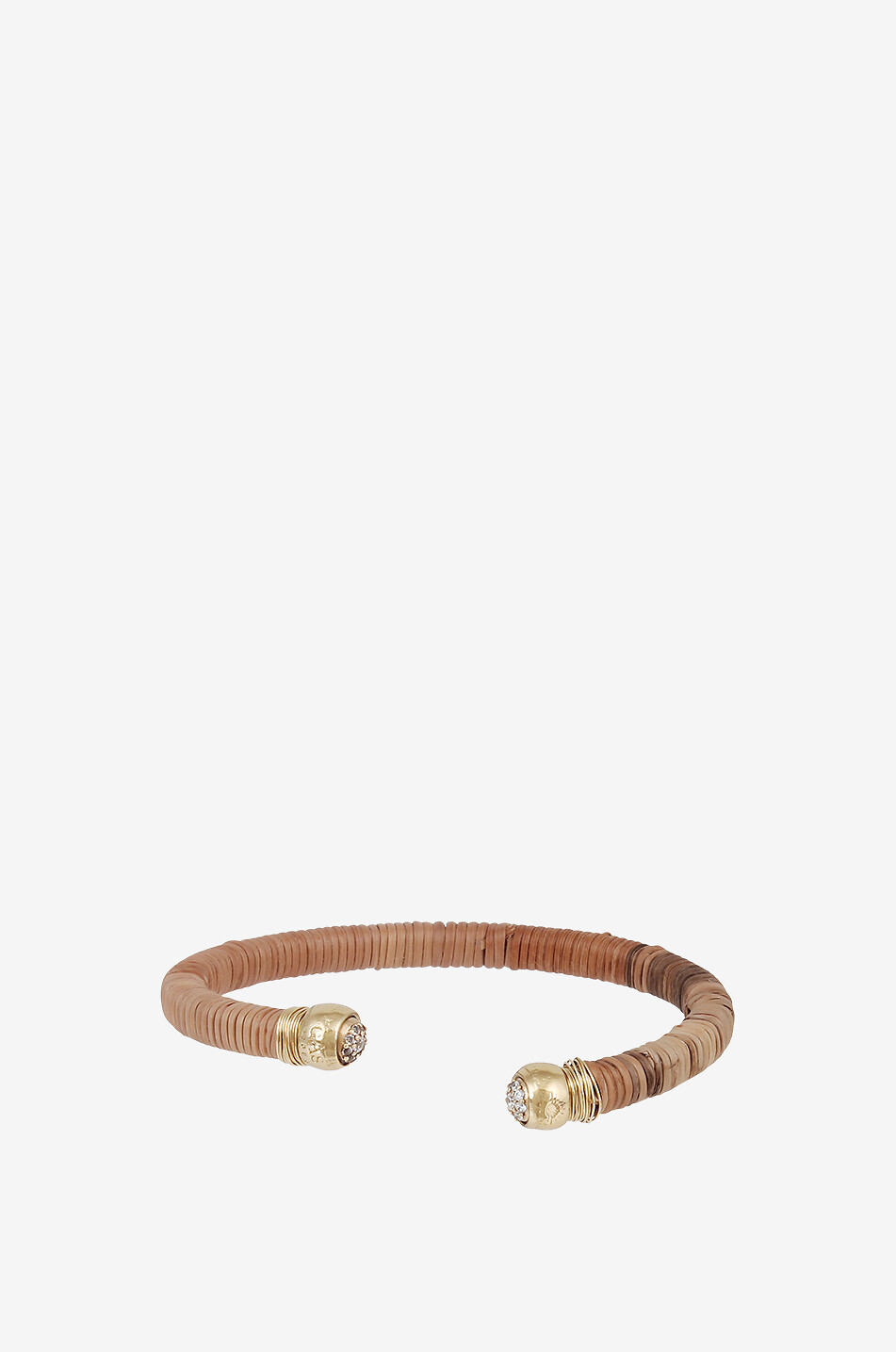 Sari Strass gold-tone wicker-wrapped bangle