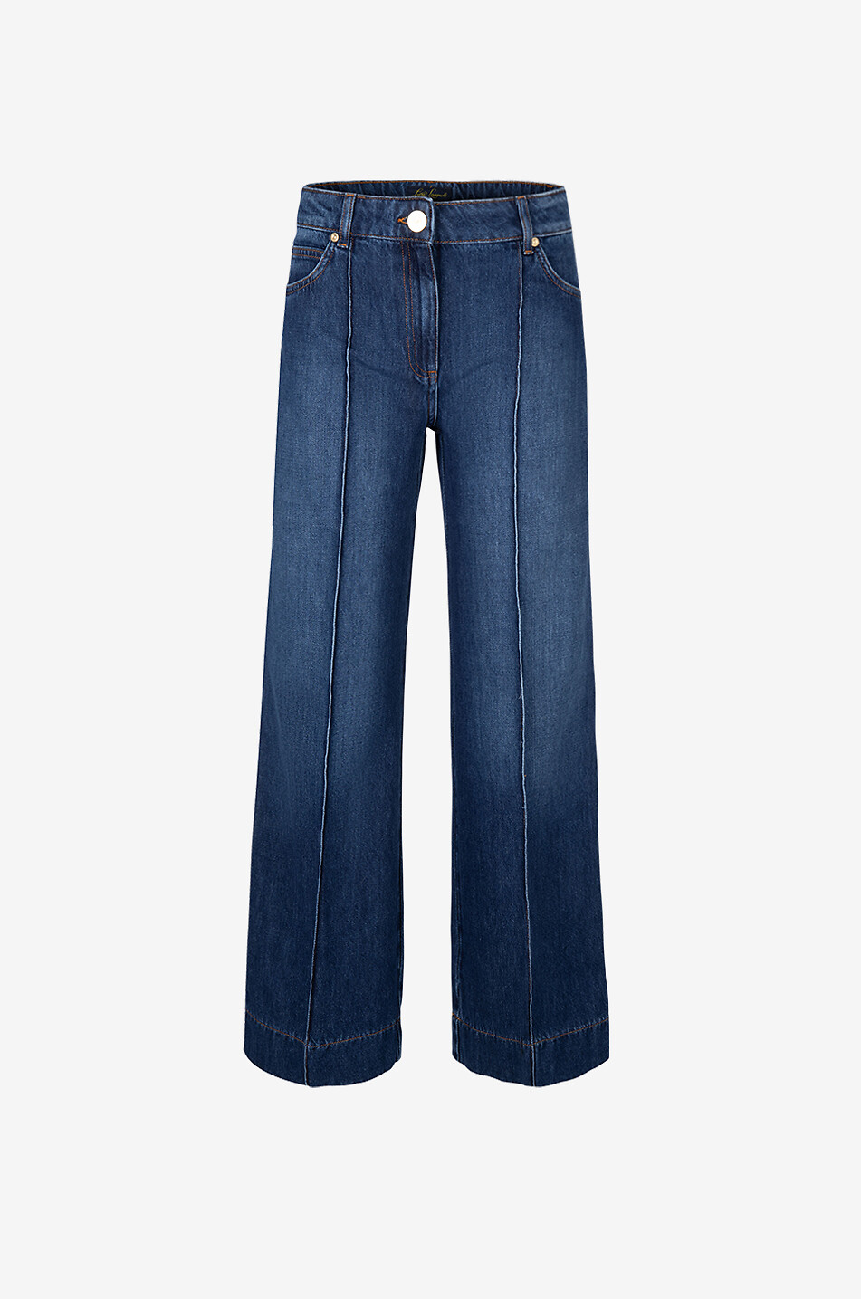 LUISA SPAGNOLI Abati wide-leg jeans with creases Women BLUE 1