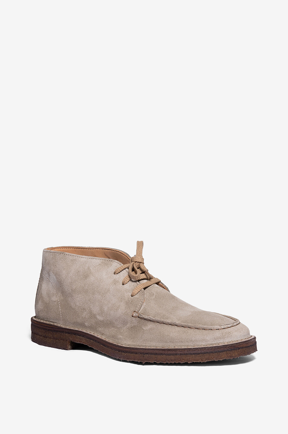 DRAKES Crosby Moc-Toe Chukka suede lace-up ankle boots Men BEIGE 1