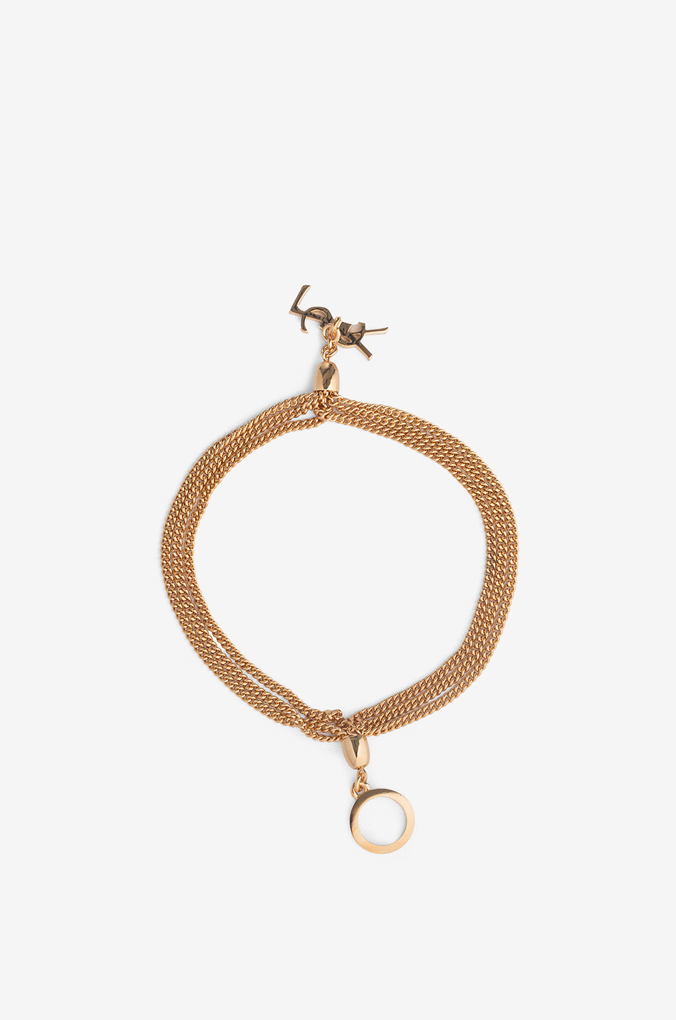 SAINT LAURENT PARIS Bracelet doré multi-chaîne Cassandre Lock Femme DORE 1