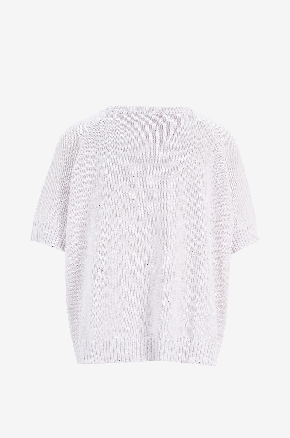 Kurzarm-Baumwollcardigan mit Pailletten