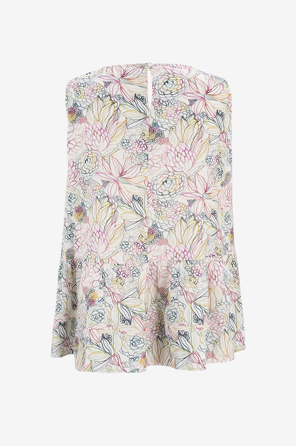 HEMISPHERE Top sans manches en lin fleuri Rene Femme MULTICOLORE 2