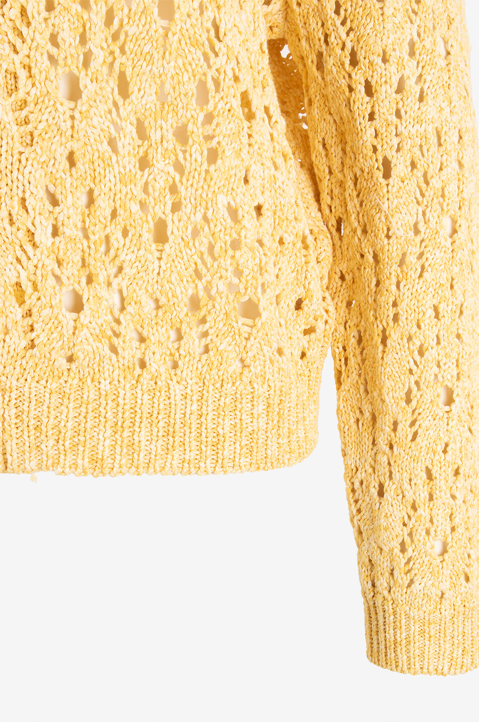 Cardigan ajouré zippé en coton