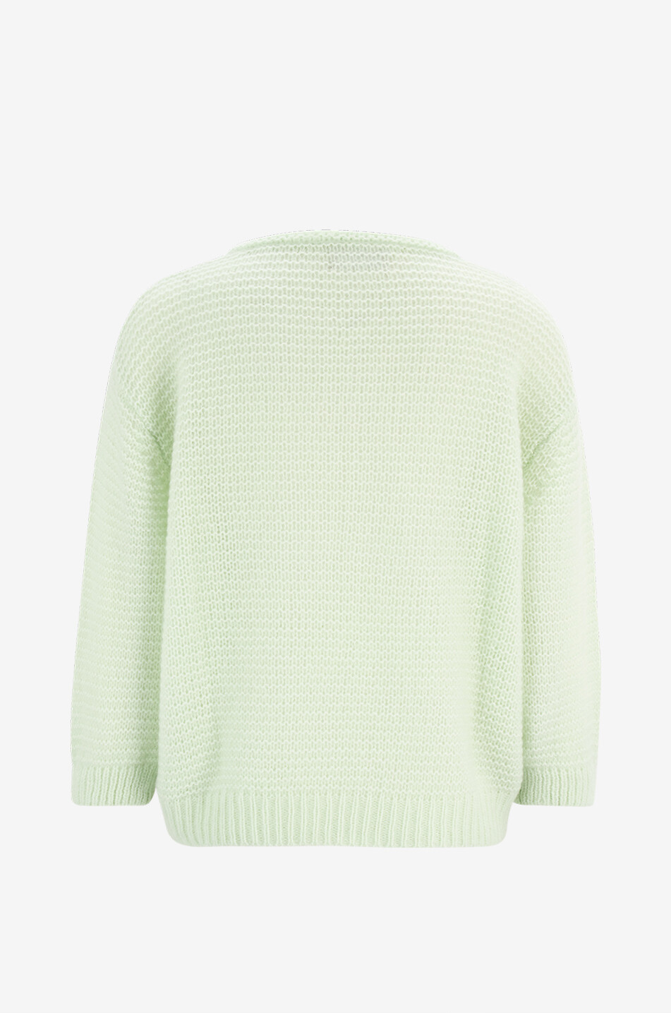 Pull à col rond en cachemire et coton brodé monogramme