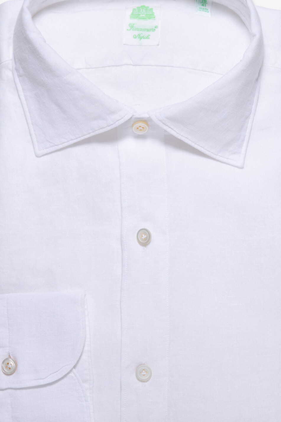 FINAMORE Luigi Gaeta Fit long-sleeved linen shirt Men WHITE 2