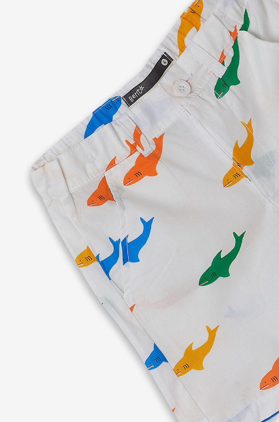 FABULA Short en coton imprimé garçon Tubarito Garçon BLANC CASSE 4