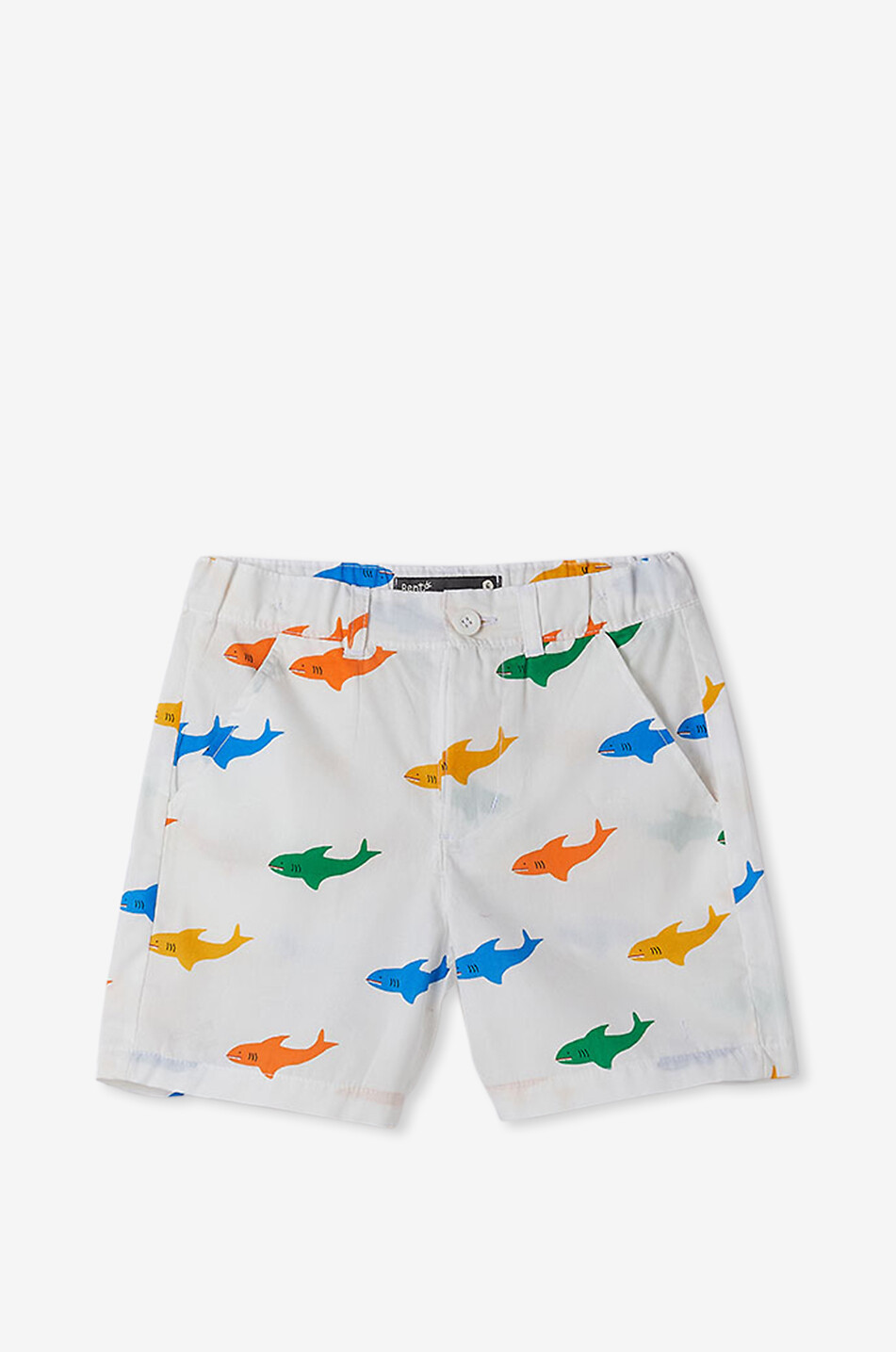 FABULA Short en coton imprimé garçon Tubarito Garçon BLANC CASSE 1