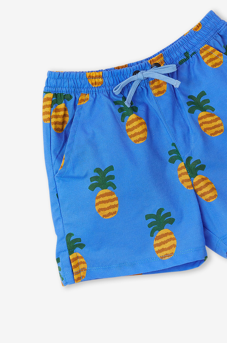 FABULA Abacaxinho printed boys' cotton shorts Boy DARK BLUE 3