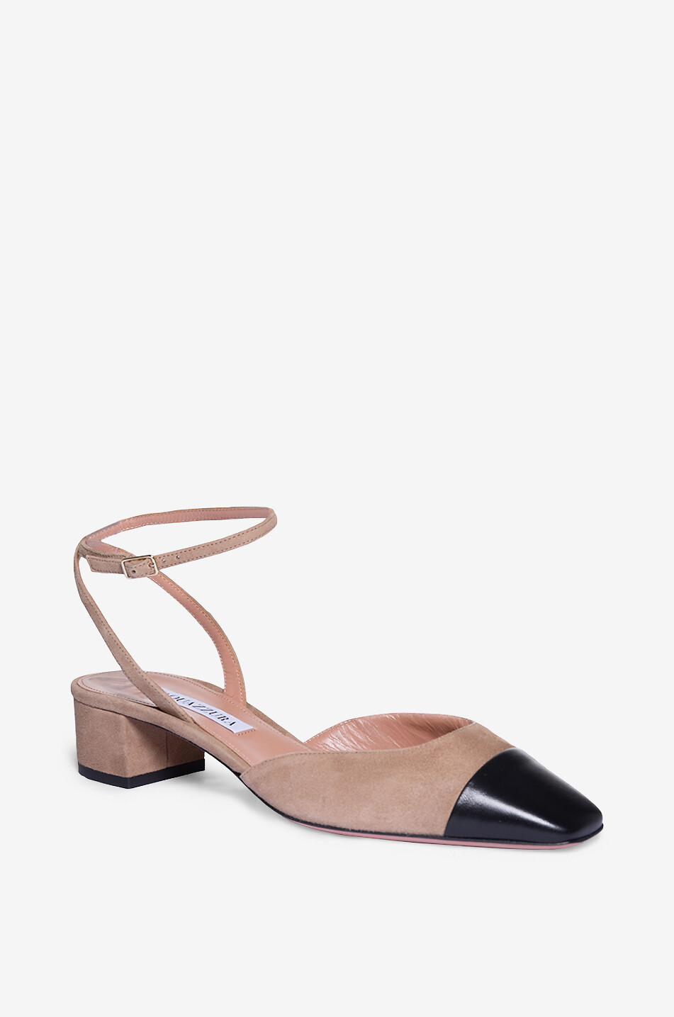 French Flirt 35  suede and nappa leather strap pumps