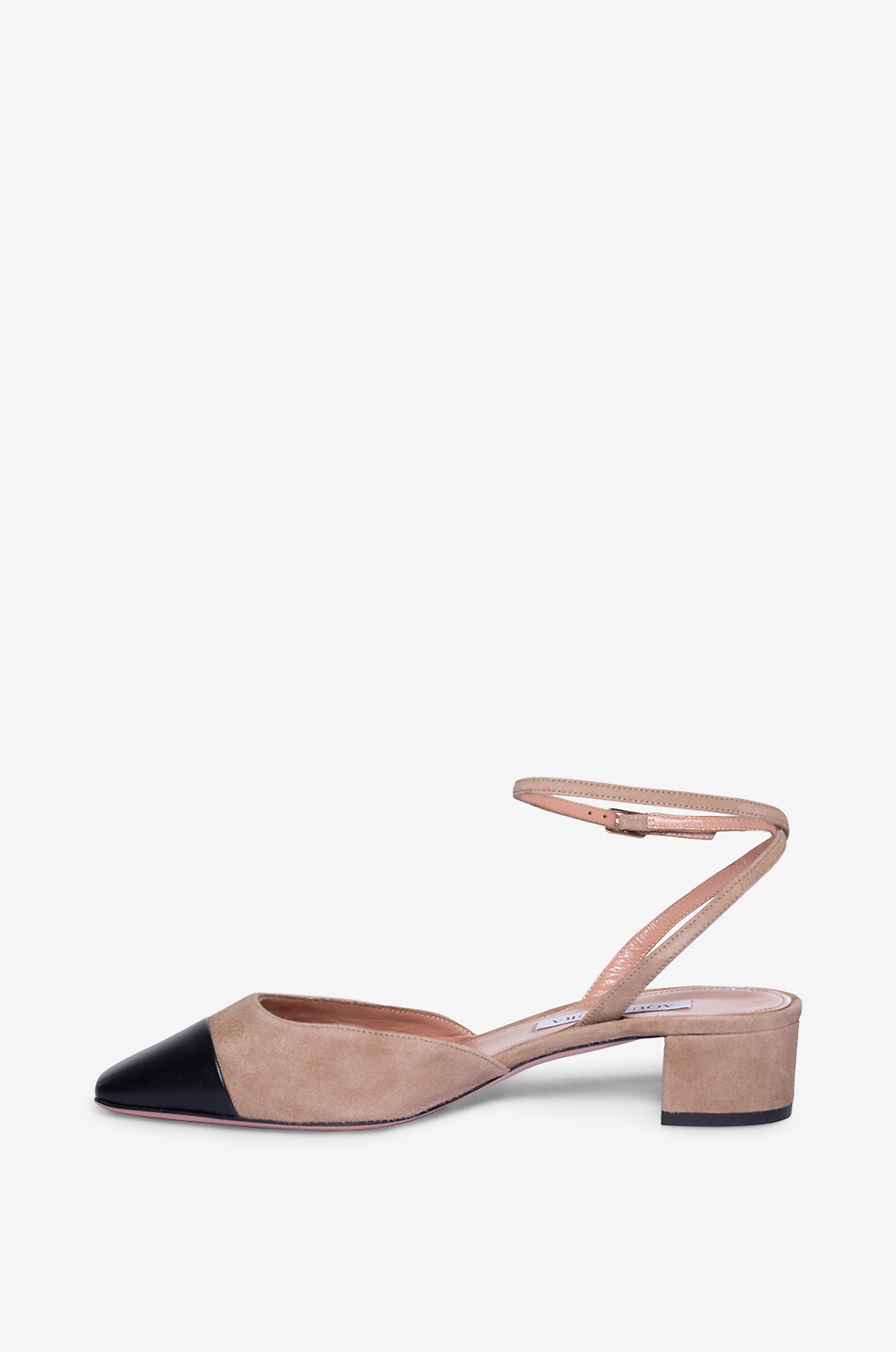 French Flirt 35  suede and nappa leather strap pumps