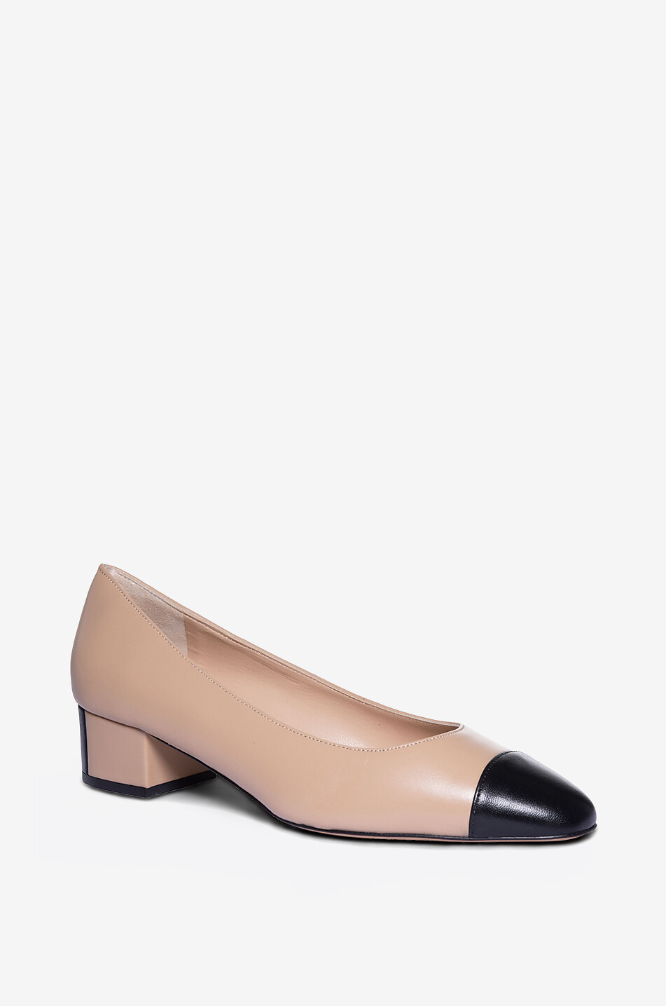 BONGENIE Roy 35 block heel nappa leather pumps Women [akeneo-beigefonce] 1