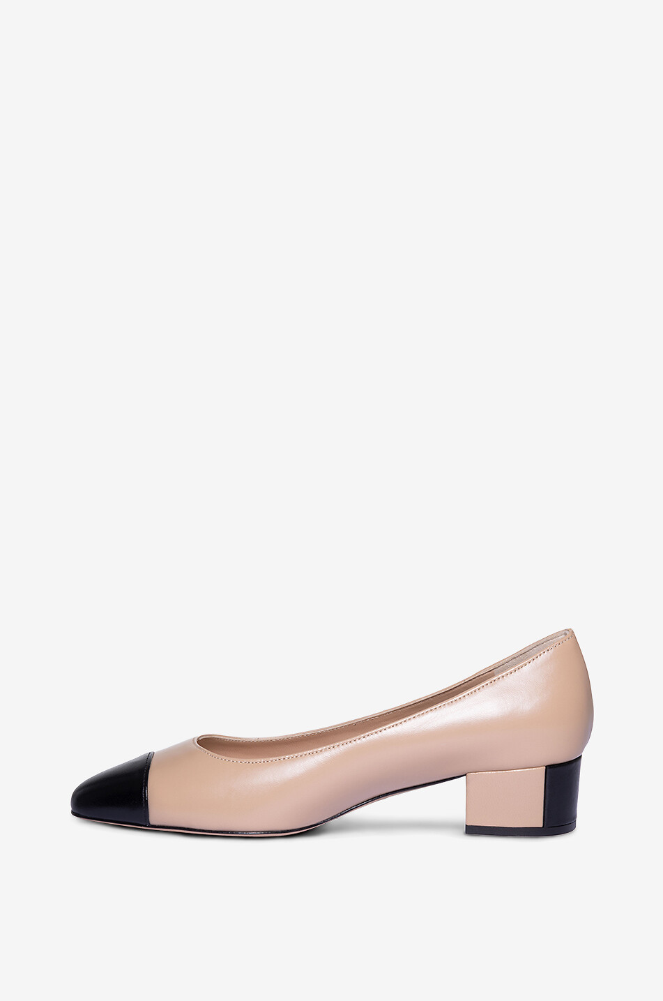 BONGENIE Roy 35 block heel nappa leather pumps Women [akeneo-beigefonce] 3