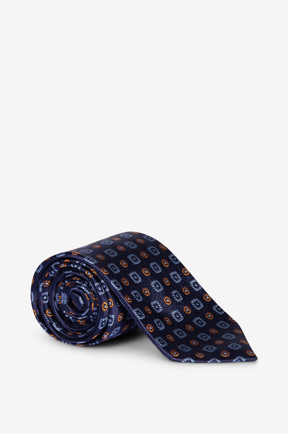 BIGI CRAVATTE Senna floral silk jacquard silk tie Men DARK BLUE 1