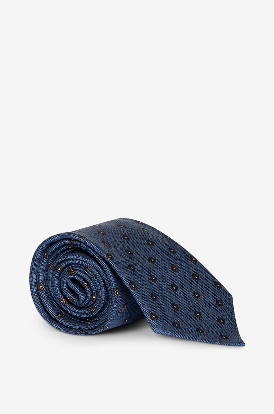 BIGI CRAVATTE Senna linen and silk jacquard tie Men LIGHT BLUE 1