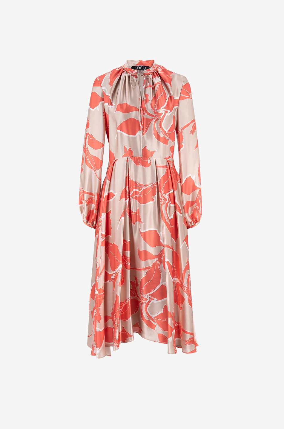 Geblümtes Midikleid aus Seide Rosalie