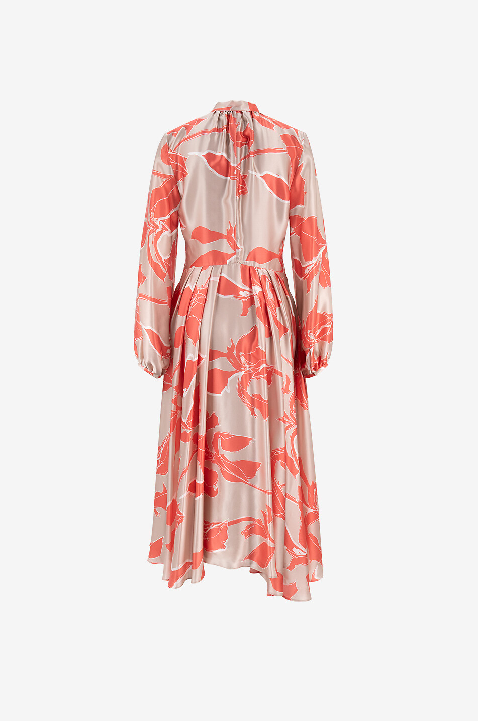 Geblümtes Midikleid aus Seide Rosalie