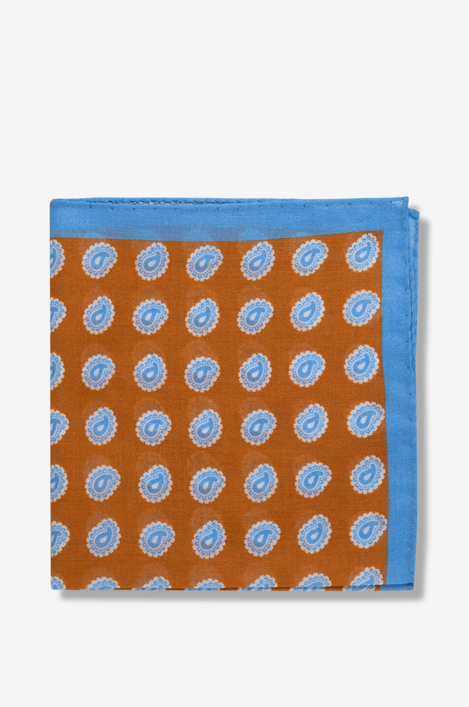 Einstecktuch aus Baumwolle mit Paisley-Detail-Print